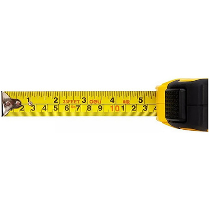 Рулетка Deli YS EDL3799, 10 м х 25 мм, желтый, черный - 13