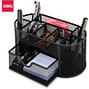 Подставка для канцелярских мелочей Deli "Овальная", 220x112x104 мм, черный - 2