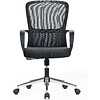Кресло компьютерное SitZone U-069B, сетка, ткань, черный - 2