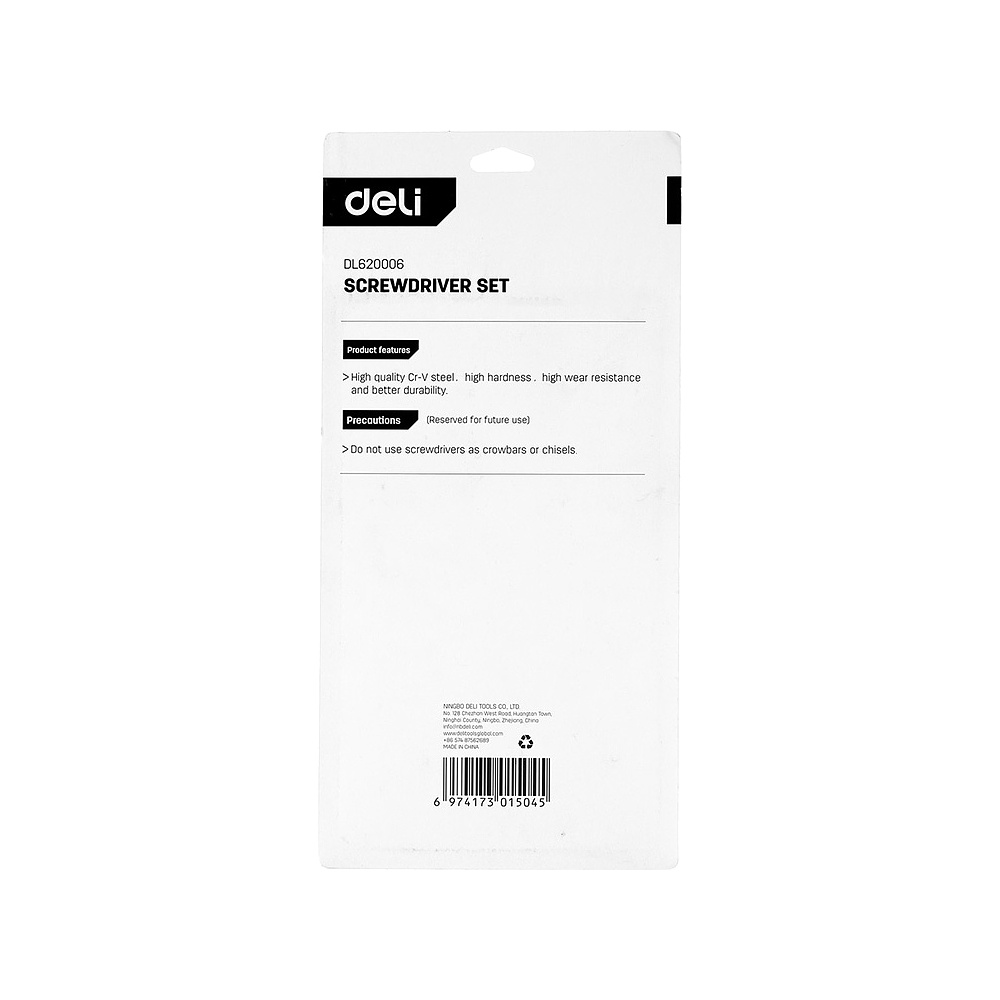 Набор отверток Deli "EDL620006", 6 шт, черный, желтый - 4