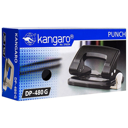 Дырокол Kangaro "DP-480G", 12 листов, синий - 2