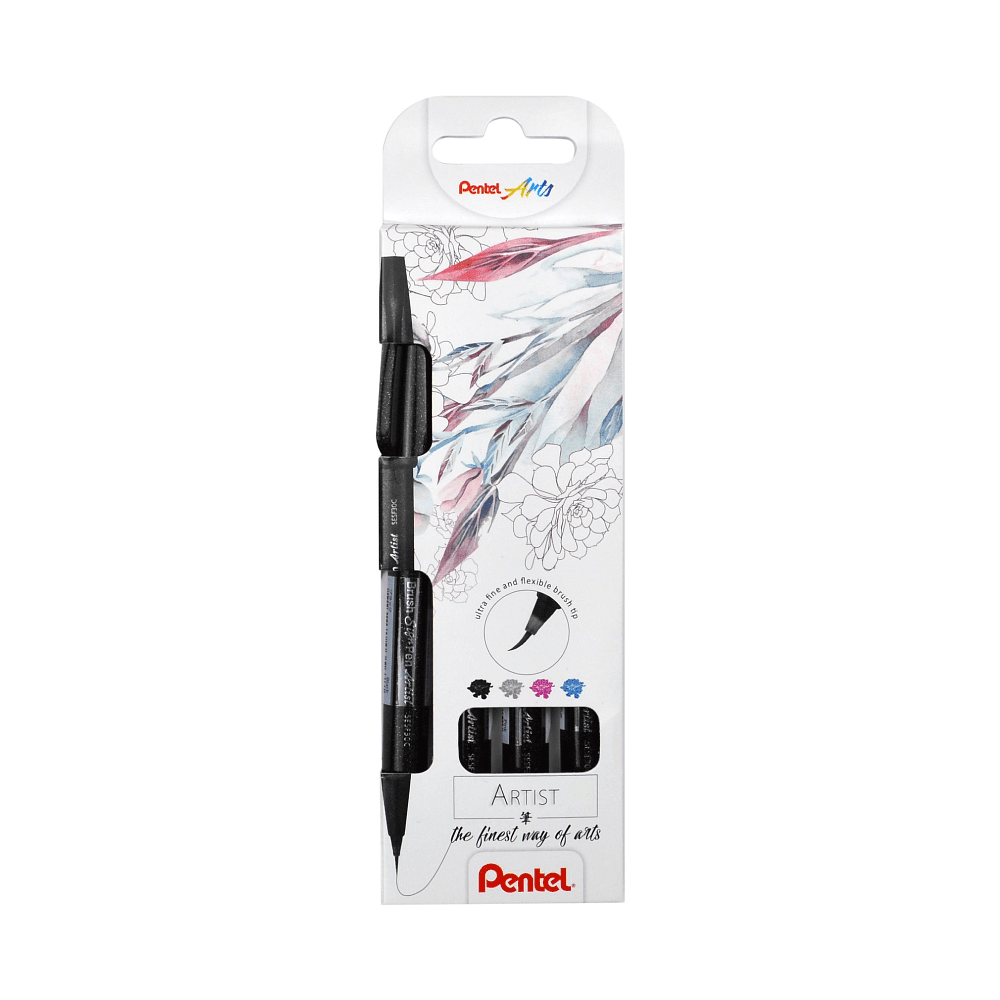 Маркер-кисть "Brush Sign pen Artist", 4 шт