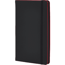 Блокнот "Black laser red", А5, 96 листов, черный, срез красный