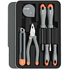 Набор ручного инструмента Deli HS H1001-ADE, 15 предметов, бокс, Soft Touch, оранжевый - 2