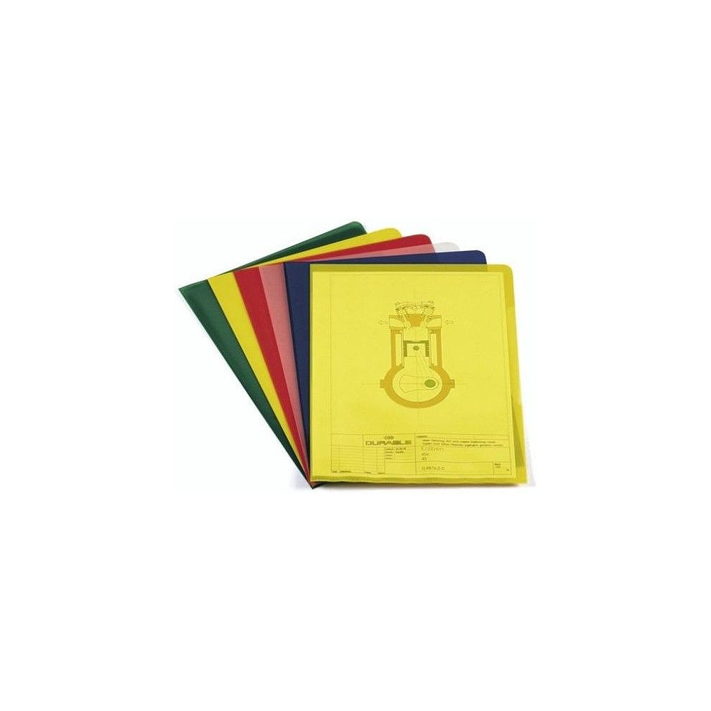 Папка-уголок "Durable", A4, 120 мк, пластик, синий - 2