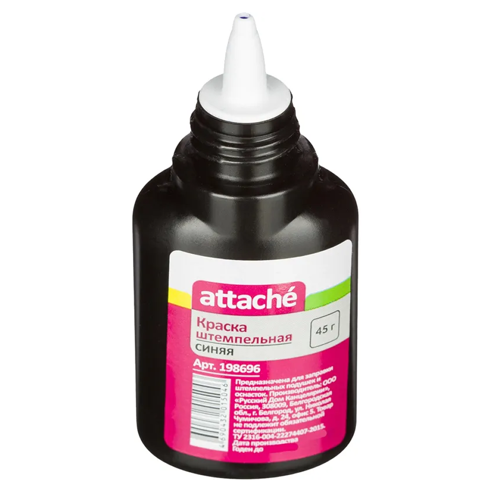 Краска штемпельная "Attache", 45 г, синий
