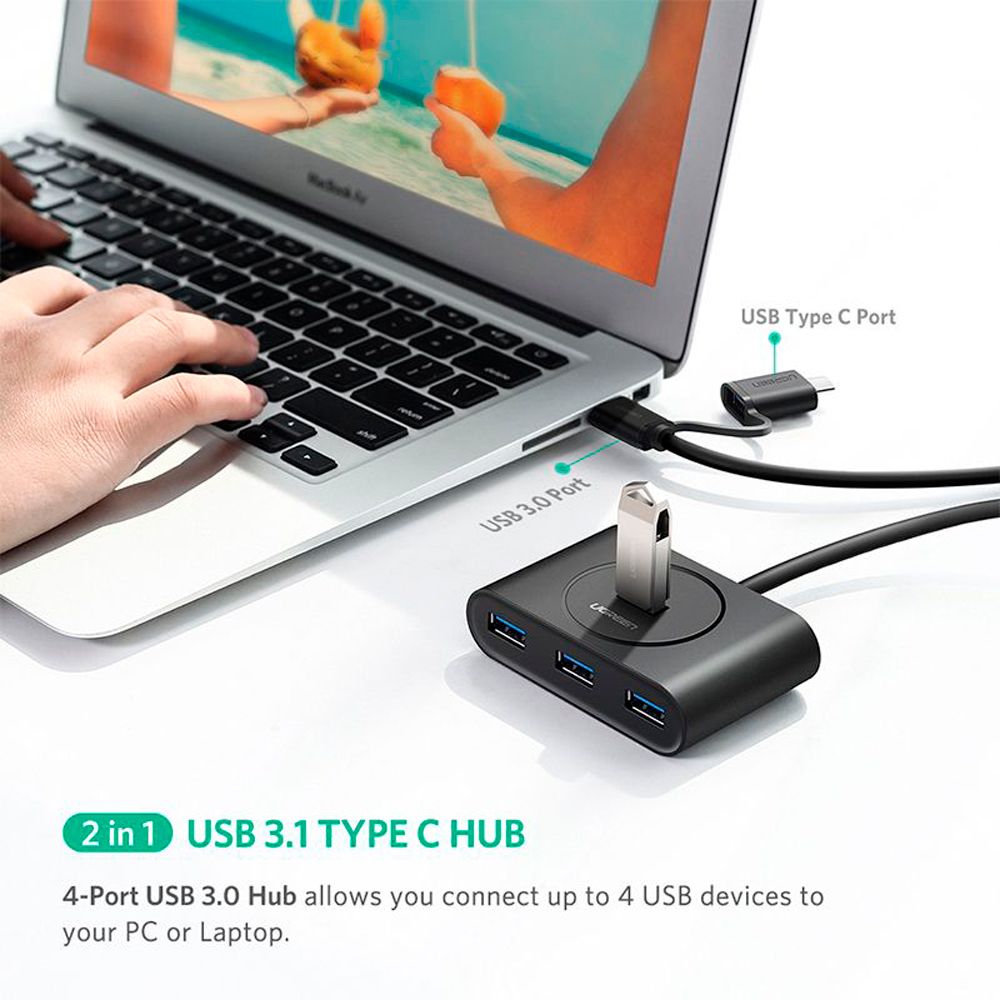 USB-хаб Ugreen "CR113 (40850)" - 2