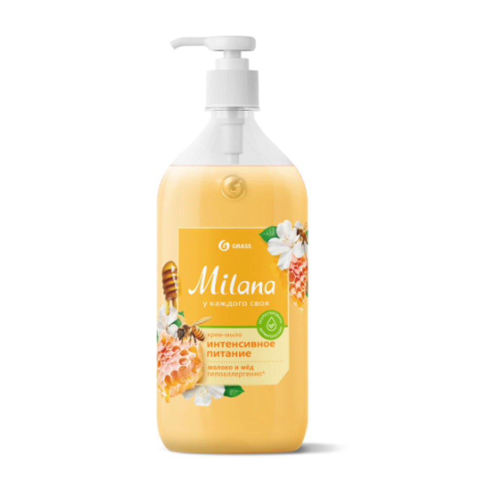 Крем-мыло жидкое Grass Milana, молоко и мед, 500 мл