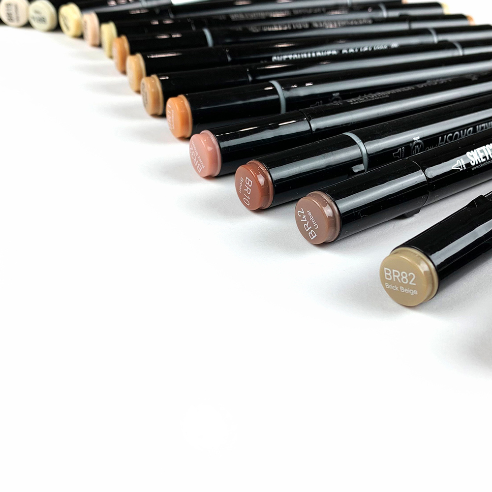 Маркер перманентный двусторонний  "Sketchmarker Brush", BR71 сиена - 3